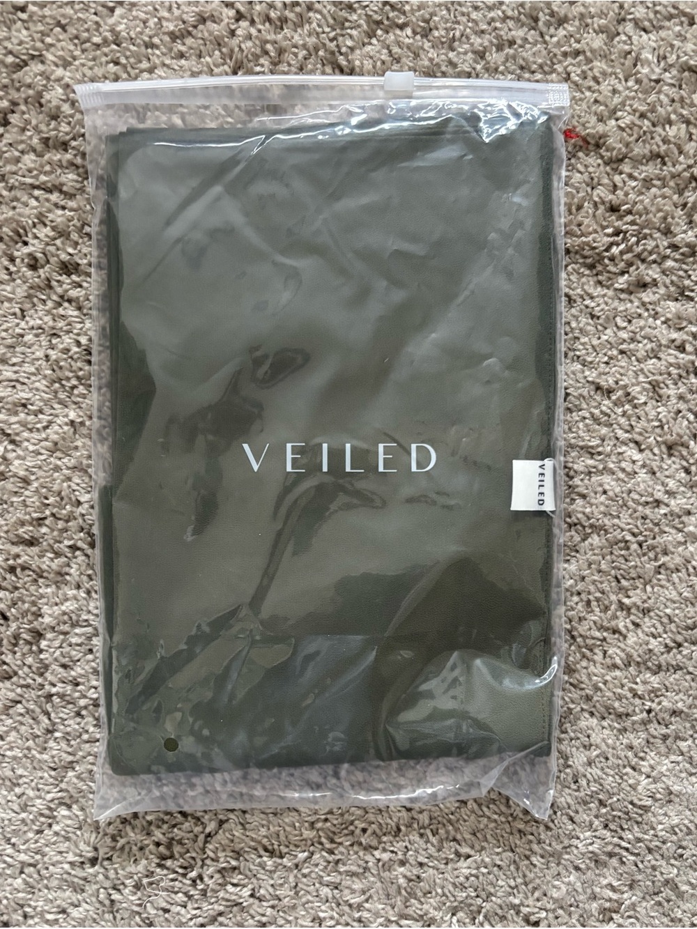 Veiled Rectangle Muted Olive Green Hijab Scarf